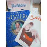 Folies Bergere 1926-27 Magazine. Moulin Rouge 1927, two different editions with loose covers. Le