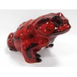 Anita Harris Flambé Model of a Toad, gold signed, 11.5cm high, 18cm long.