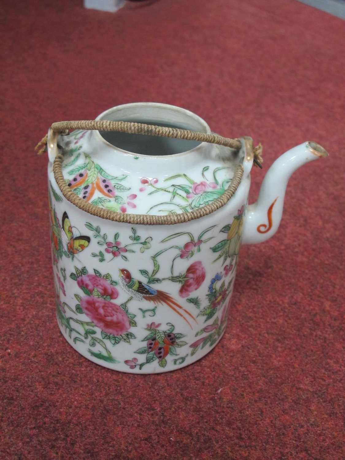 XIX Century Chinese Cantonese Tea Pot, Japanese ginger jar, etc:- One Tray Teapot with some rough - Image 9 of 12