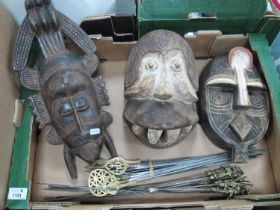 Three African Masks:- One Box