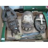 Three African Masks:- One Box