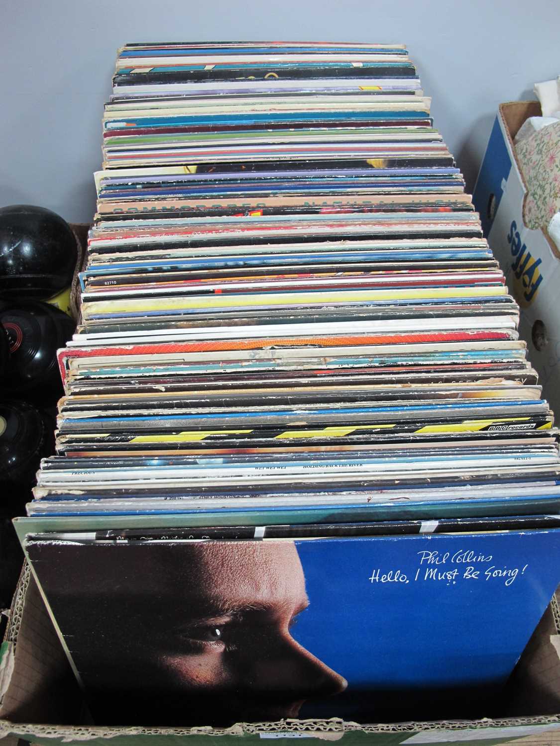 Rock and Pop Vinyl LPs, "Terrance Trent D'arby, Abba, Phil Collins, etc:- One Box.