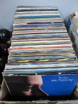 Rock and Pop Vinyl LPs, "Terrance Trent D'arby, Abba, Phil Collins, etc:- One Box.