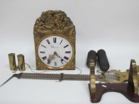 A Mid-Late XIX Century French Wall Clock, the white enamel dial inscribed "Chevassy a Reichelieu"