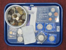 Pre and Post Decimal British Coinage and Coin Sets, commemorative crowns, foreign coins, etc:- One