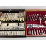 Assorted Stainless Steel Cutlery, in a fitted canteen case; together with a part canteen. (2)