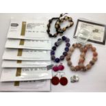 The Genuine Gemstone Company Ltd; A Selection of "Sterling Silver" Stone Set Jewellery, to include