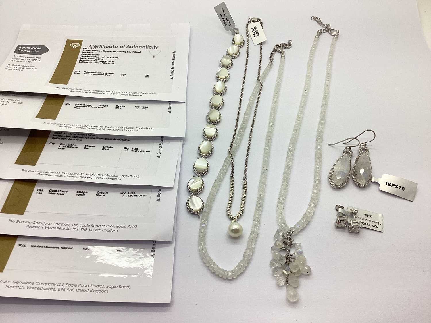 The Genuine Gemstone Company Ltd; A Selection of "Sterling Silver" Stone Set Jewellery, to include a