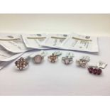 The Genuine Gemstone Company Ltd; A Selection of Modern "925" Stone Set Dress Rings, including