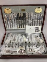 A Viners Eight Setting Kings Royale Pattern Canteen of Silver Plated Cutlery, including fish