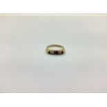 A Chester Hallmarked 18ct Gold Rose Cut Diamond Set Ring, (Chester 1919) (finger size O).