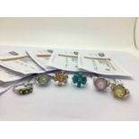 The Genuine Gemstone Company Ltd; A Selection of Modern "925" Stone Set Dress Rings, including lemon