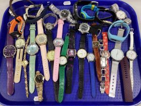 A Collection of Modern Ladies Wristwatches, including Citron, Accurist, Pickado, gent's etc :- One