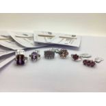 The Genuine Gemstones Company Ltd; A Selection of Modern "925" Stone Set Dress Rings, including