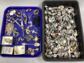 Hallmarked Silver Royal Commemorative 1937 Teaspoon, together with a collection of assorted souvenir