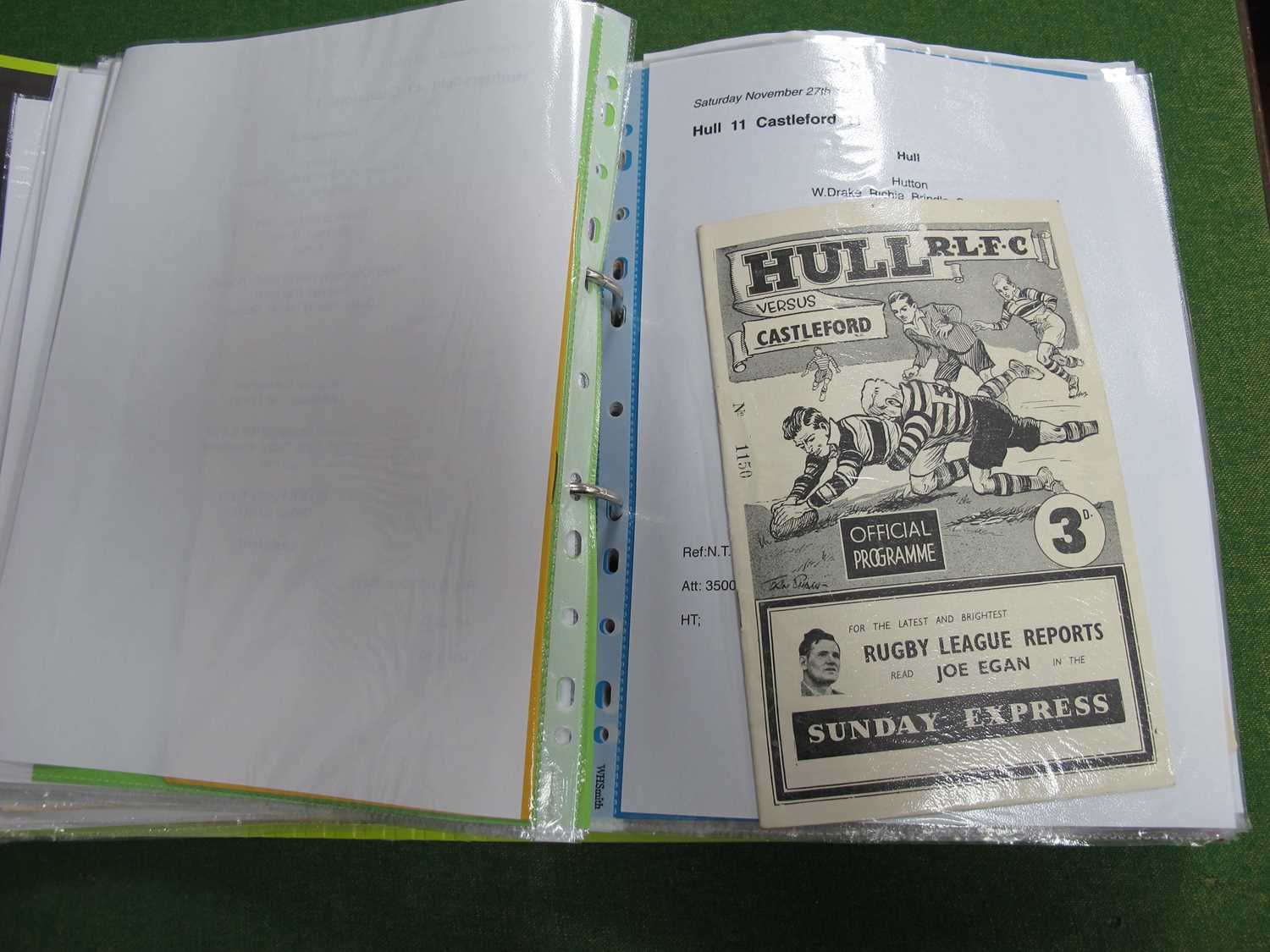 Castleford Rugby League Programmes 1949-60, league, Yorkshire Cup, R.L Cup, home and away issues,