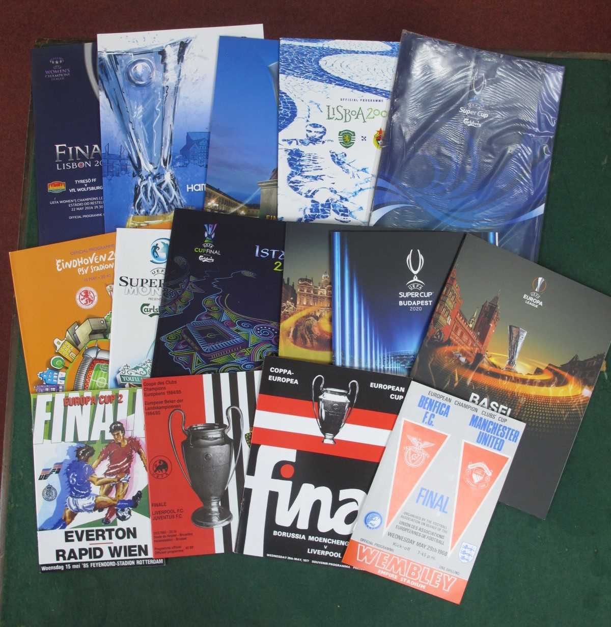 European Final Programmes - Eleven from the 2000's, plus others.