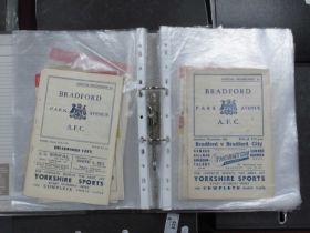 Bradford City v. Bradford Park Avenue Programmes, 1950-68 at both venues to include, league,