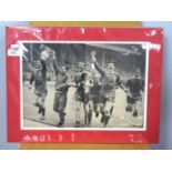 Ron Yeats, Peter Thompson Roger Hunt and Tommy Smith Autographs, (unverified) all signed on a two-