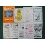 1953-4 Bradford City Away Programmes, at Scunthorpe, Port Vale, Mansfield, Grimsby, Halifax,