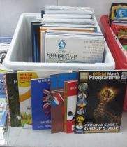 European Final Football Programmes, 1970s and later, to include World Cup, World Club Finals,