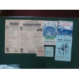 1951 England v. Argentina and Scotland, a football programme, ticket and song sheet from each