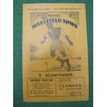 1950-51 Shrewsbury Town Away Programme at Mansfield Town, with match report, Shrewsbury's first