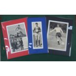 Stanley Matthews, Jimmy Greaves and Jim Baxter Autographs, (unverified) each on an image of