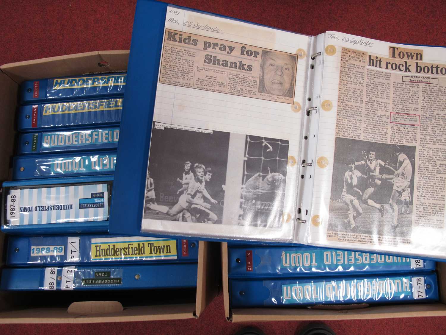 Huddersfield Town - A History of the Club, from 1976 to 1989, with press cuttings and match reports,
