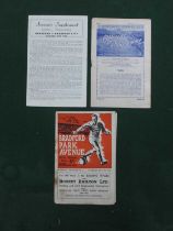 1950-1 Bradford City Away Programmes, at Shrewsbury Town (rusty staple removed) - Town's first