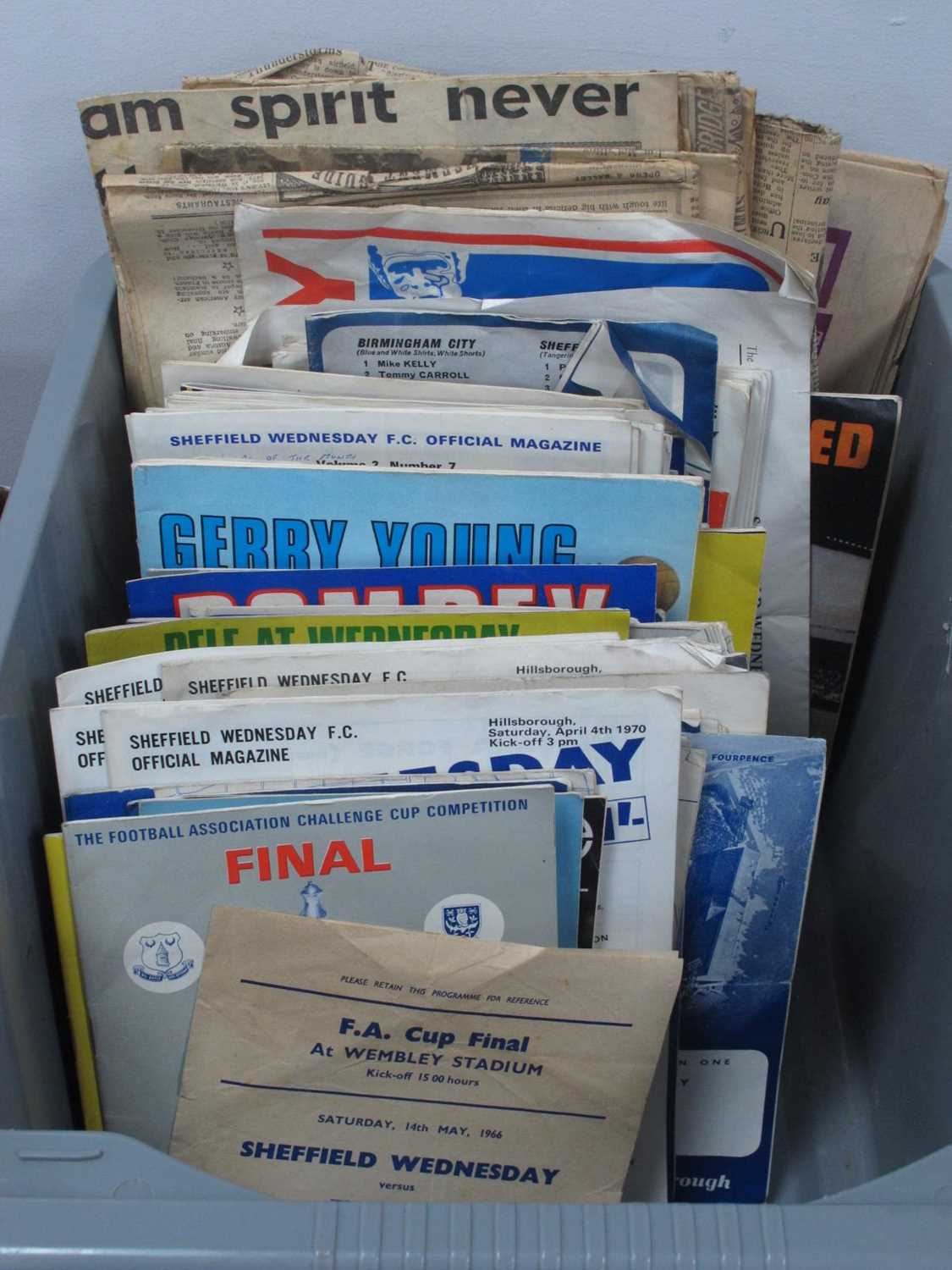 Sheffield Wednesday Programmes 1960 and Later, including 1966 F.A Cup Final plus handbill, Games