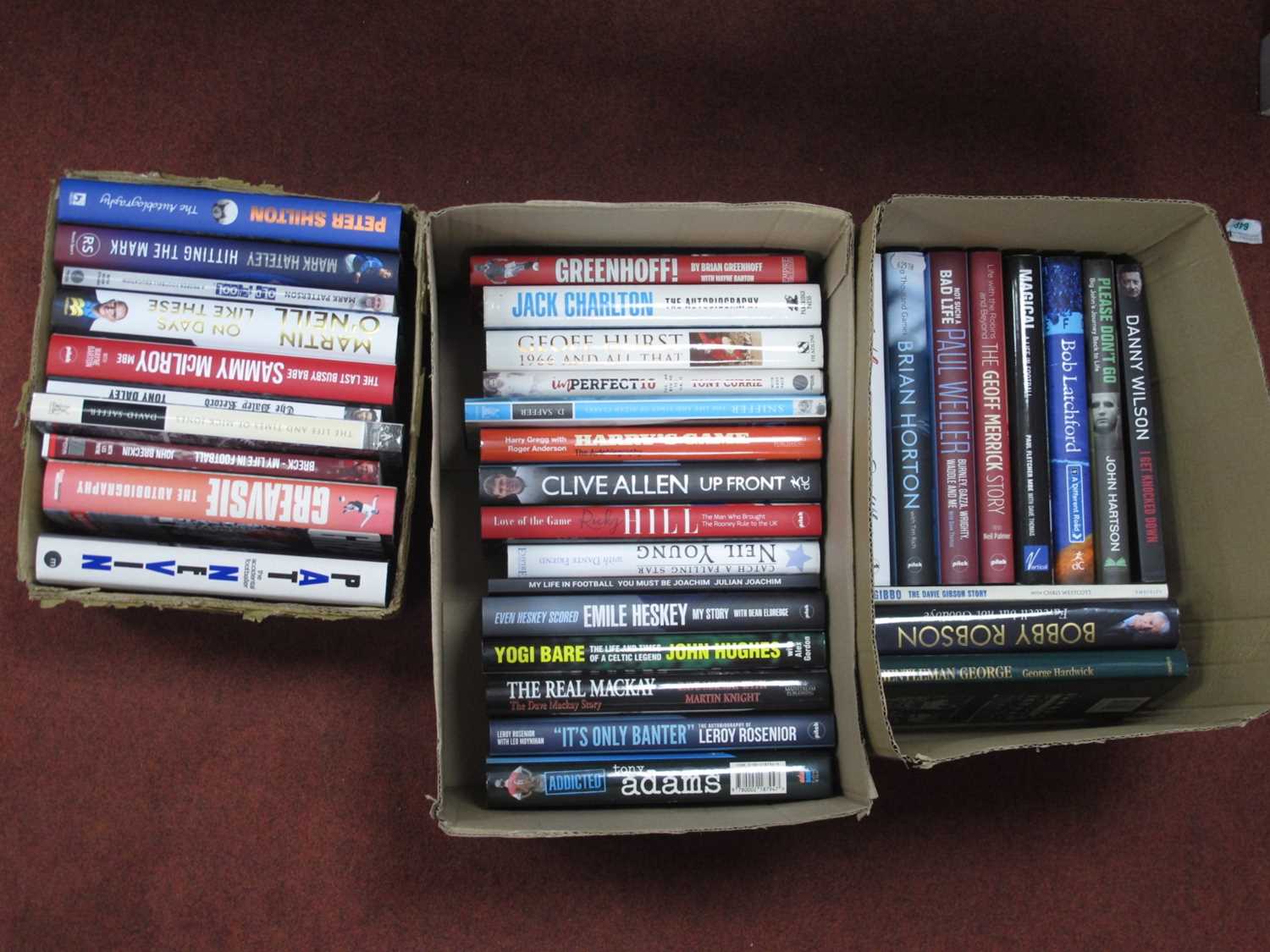 Signed Autobiographies and Football Books, including Geoff Hurst, Jack Charlton, Tony Currie,