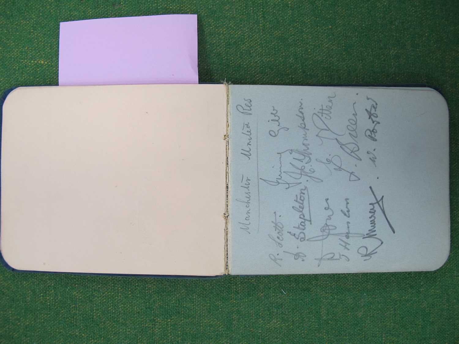 Autographs - Sheffield Wednesday 1937-8, including Hooper, Shiner, Millership. Reserves of