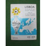 1967 European Cup Final Programme, Glasgow Celtic v. Inter Milan, at Lisbon, dated 25th May 1967