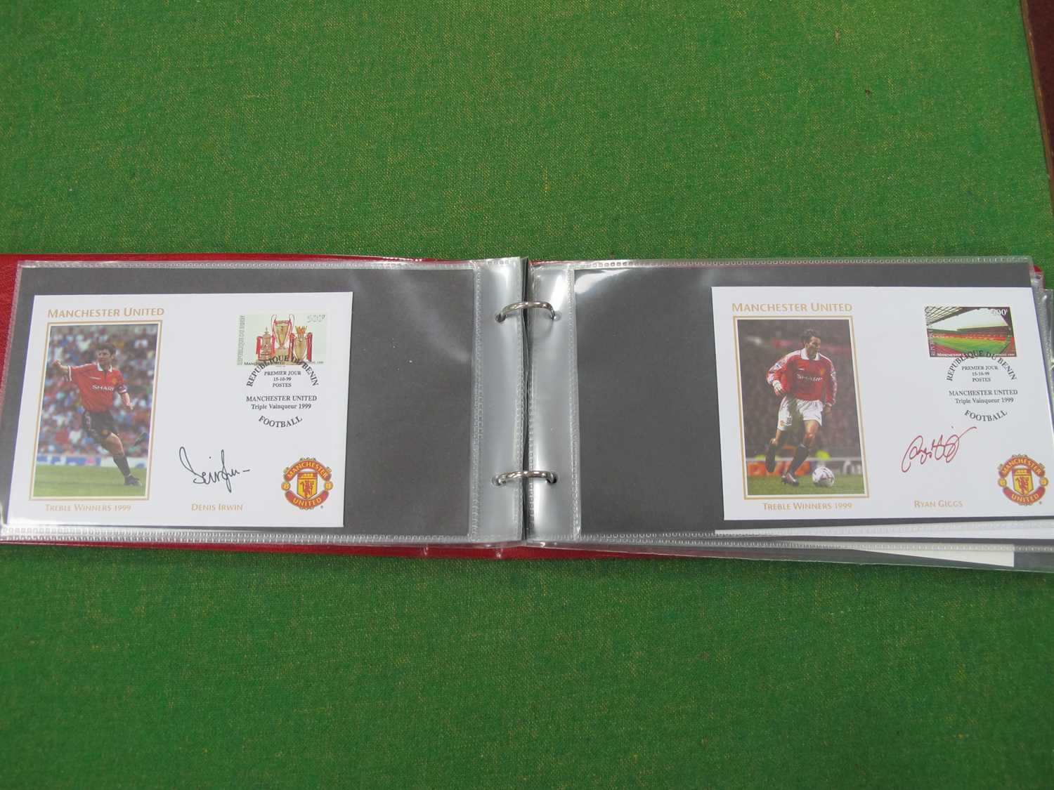 Manchester United 1999 Treble Season Autographs, pen signed (unverified) First Day Covers, to