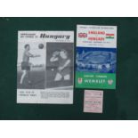 1953 England v. Hungary Football Programme (staple removed), and ticket for game at Wembley dated