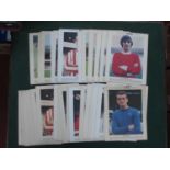 Typhoo Football Player Portrait Cards, large format including Best, Law, Ball, Hurst, Peters,