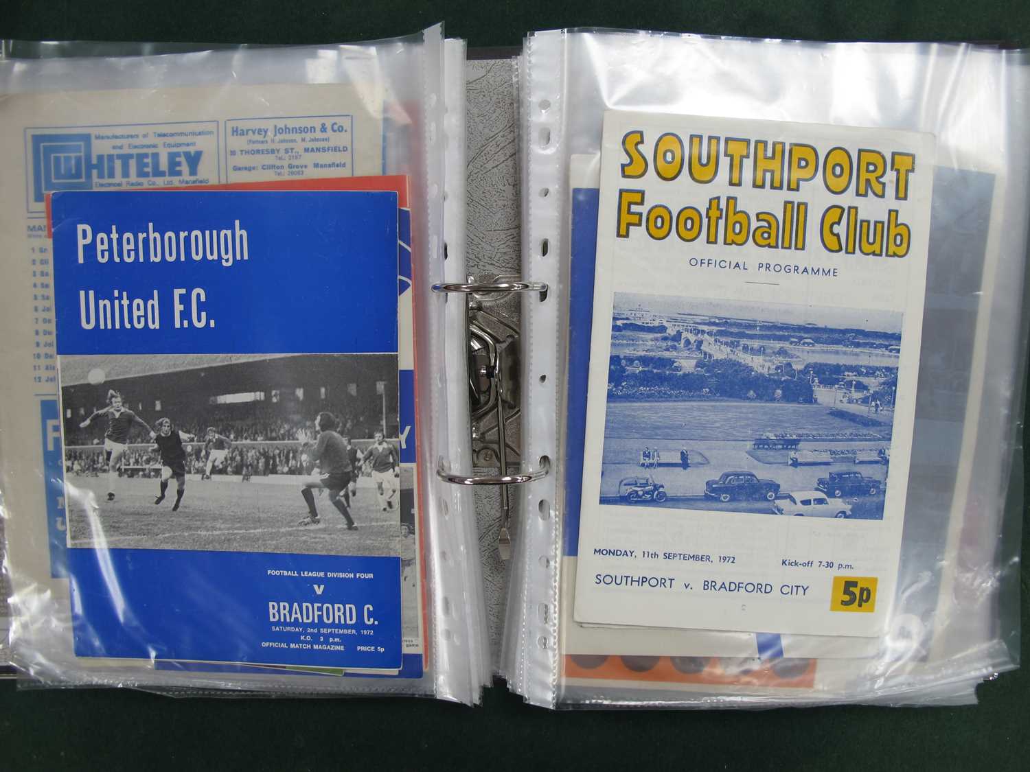 Bradford City Away Programmes 1971-2 Twenty-Five Issues, including at Plymouth plus ticket, 72-3