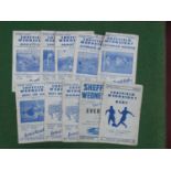 Sheffield Wednesday Home Programmes, 1947-8 v. Bury. 46-7 v. Everton - F.A Cup, 48-9 v. Blackburn,