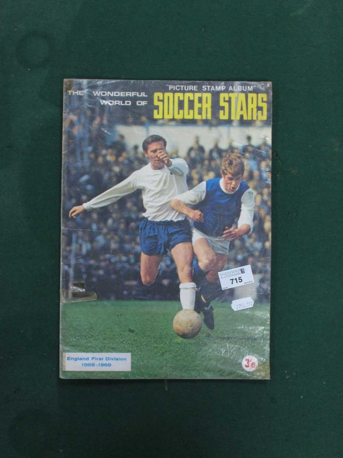 Soccer Stars Sticker Album 1968-9, approximately fifty-one absent.