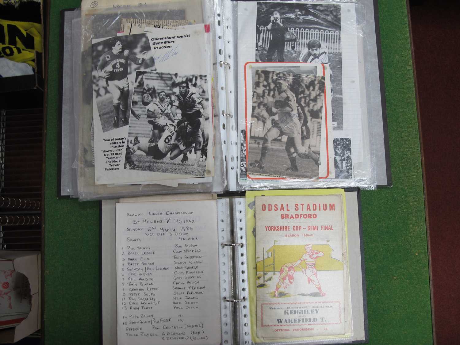 Rugby League Programmes, 1948 Belle Vue v. Swinton, 1937 Seven-A-Side at Leeds, 1951 Wales v. New