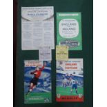 1953 England v. Ireland Football Programme, for the game at Goodison Park, plus Wembley games v.