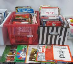 Manchester United Programmes, 1970's and later home and away issues, including FA Cup Finals, Semis,