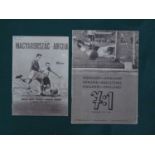 1954 Hungary v. England Football Programme at Budapest, dated 23rd May, 1954 (ink match details