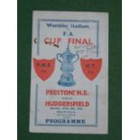 1938 F.A Cup Final Preston North End v. Huddersfield Town, Pirate Programme by Victor, signed by