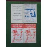 Rotherham United Programmes, 1951-2 at Swansea, 52-3 at Bury. 53-4 v. Sheffield United - County