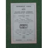 1944-5 Rotherham United v. Bury, single sheet programme, dated 5th May 1945 (pen year top right).