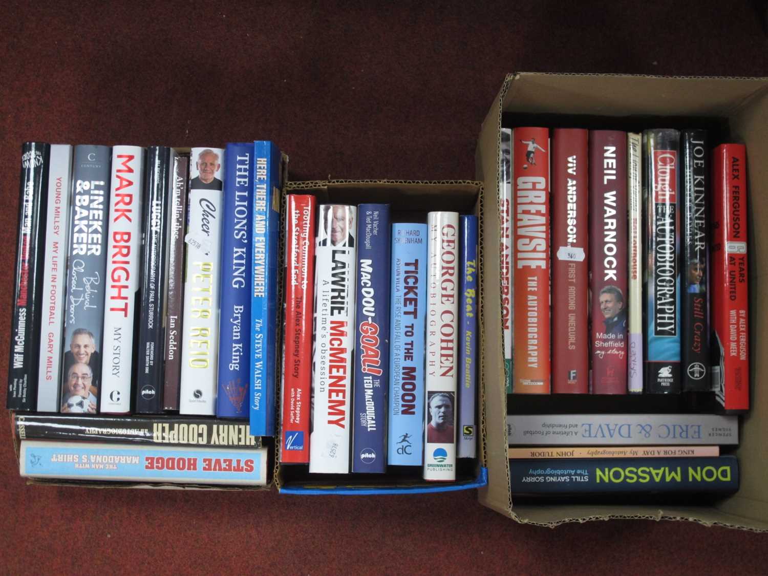 Signed Autobiographies and Football Books, including George, Cohen, Greaves, Alex Ferguson, Nat