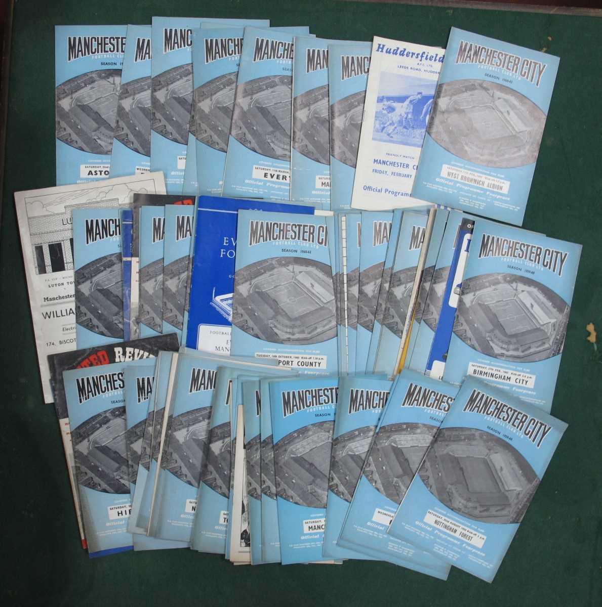 Manchester City Programmes 1959-60, including v. Manchester United 19th September and 12th March