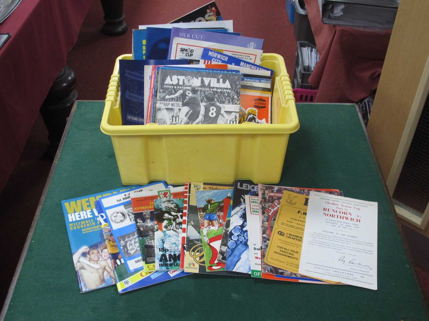 Minor Cups and Representative Football Programmes, include Anglo Italian from the early 1970s, F.A